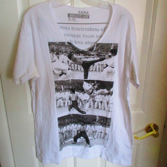 Zara Bruce Lee V-Neck Tee XL